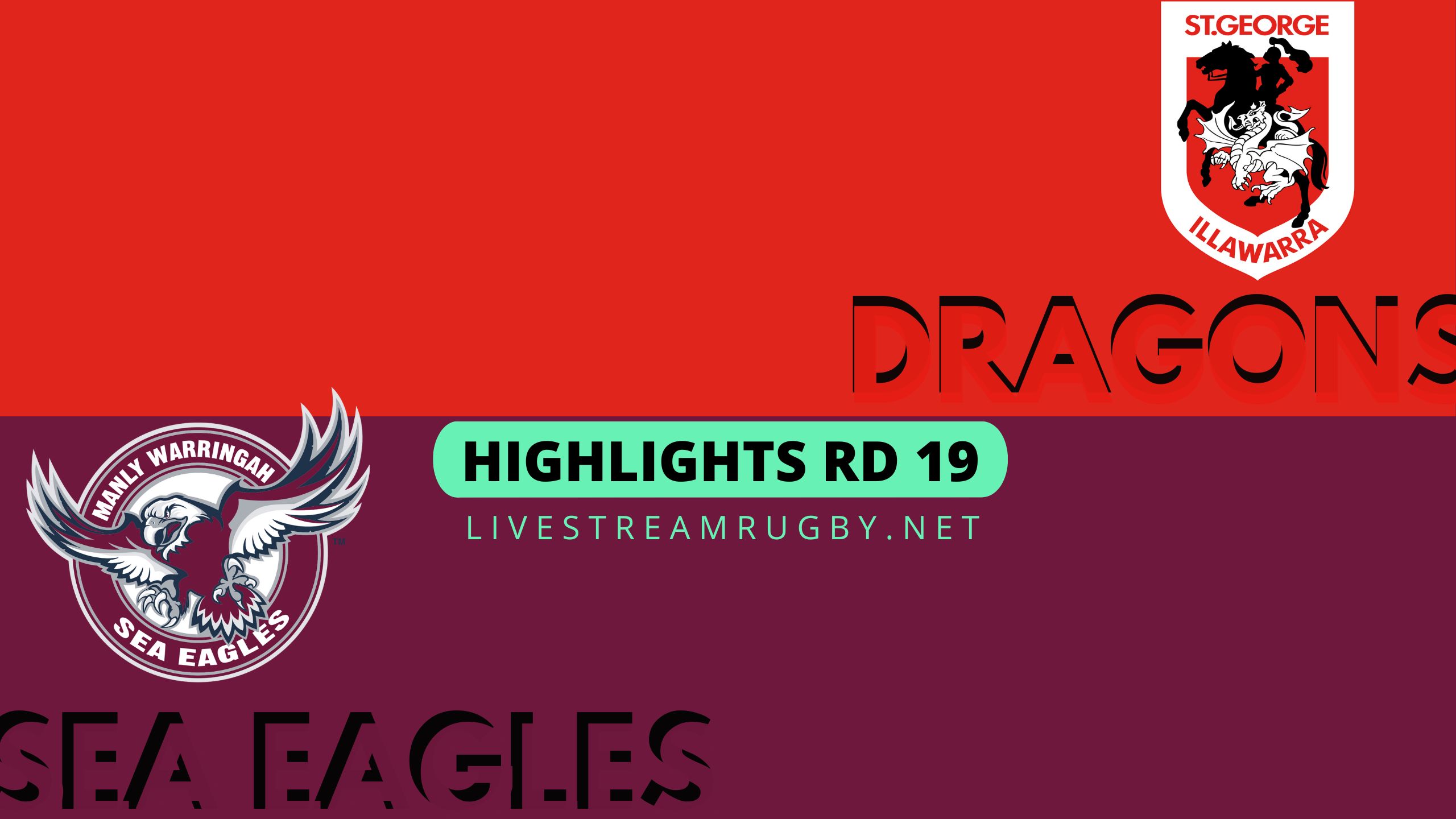 Dragons Vs Sea Eagles Highlights 2022 Rd 19 NRL Rugby