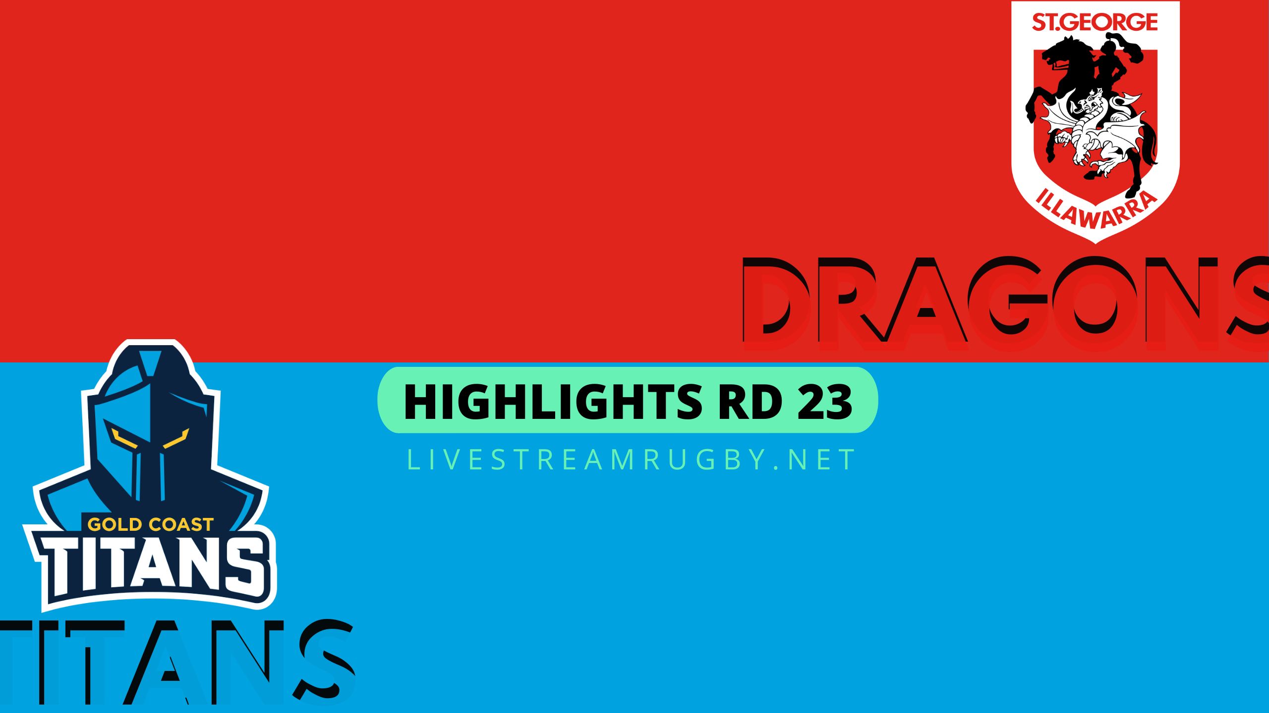 Dragons Vs Titans Highlights 2022 Rd 23 NRL Rugby